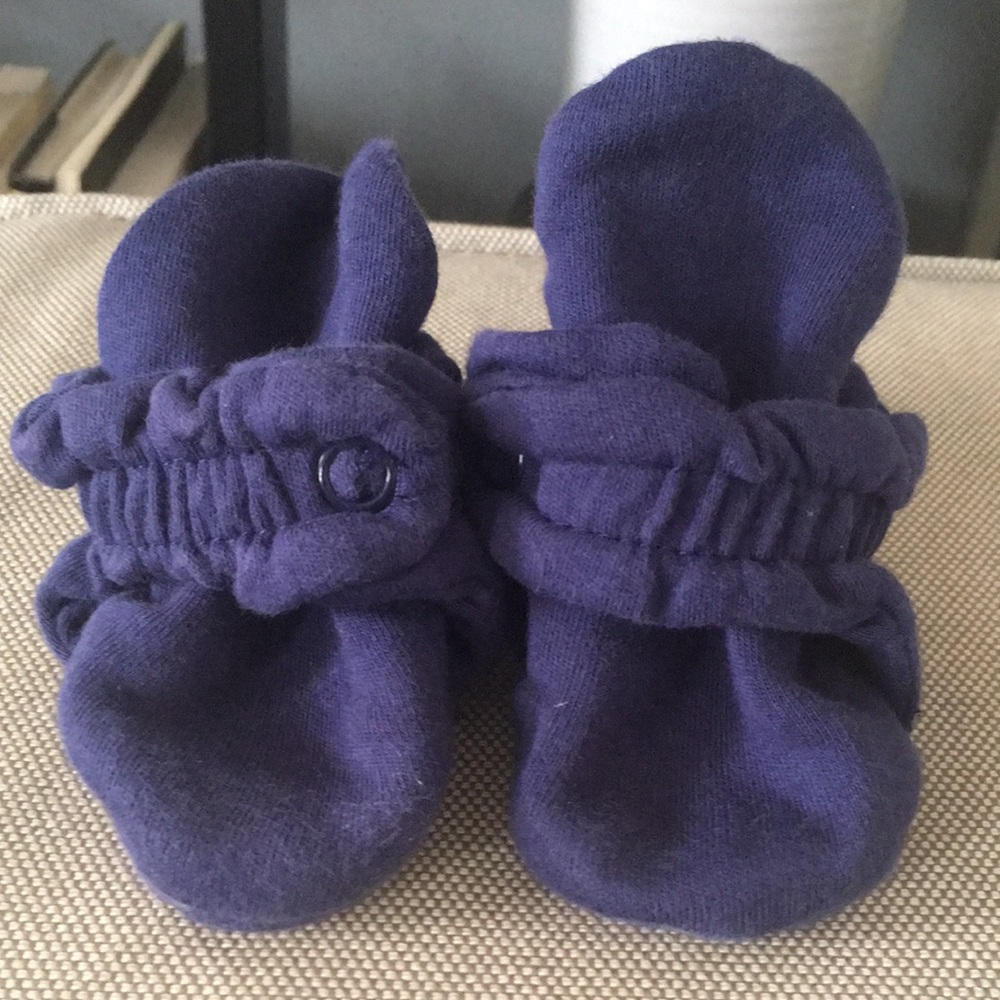 Zutano Navy Blue Baby Booties